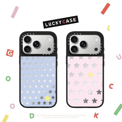 C家联名韩系蓝粉白CLOUD星星云朵少女心适用iphone17手机壳16promax苹果15pro镜面磁吸14plus日韩13小众12