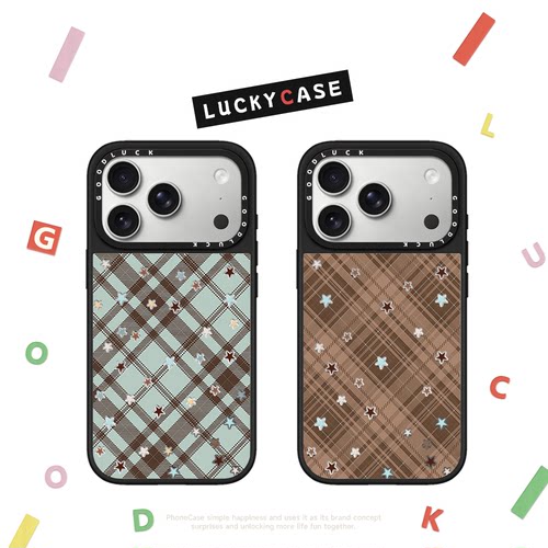 CASETIFIY布格纹菱格五角星星适用iphone17手机壳16promax苹果15pro镜面MagSafe磁吸14plus时尚13日韩12C家