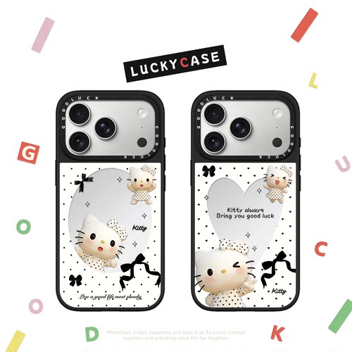 CASETIFIY爱心波点Kitty猫适用iphone17手机壳16promax苹果15pro镜面MagSafe磁吸14plus卡通13可爱12趣味日韩