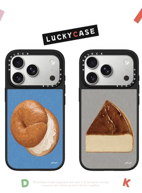 C家联名美食档案OTerawat油画西式点心甜品适用iphone17手机壳16promax苹果18pro镜面磁吸15plus艺术14小众13
