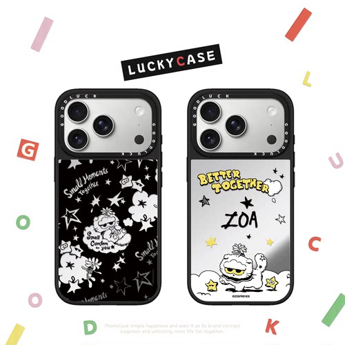 C家联名权志龙GD小灰猫镂空贝母黑白雏菊适用iphone17手机壳16promax苹果18pro镜面磁吸15plus卡通14可爱13