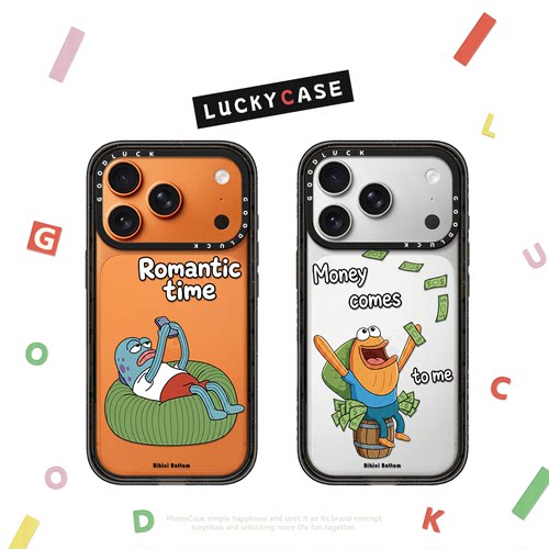 CASETIFIY比奇堡居民丑鱼躺沙发撒钱适用iphone17手机壳16promax苹果15pro透明MagSafe磁吸14plus卡通13/12