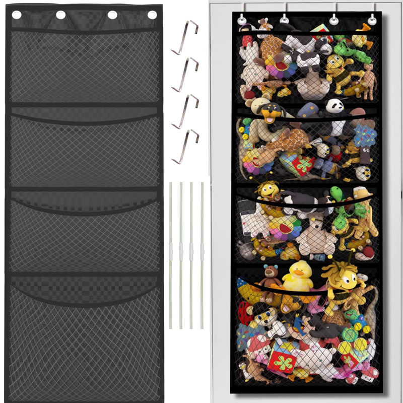 放毛绒玩具墙面神器布绒网袋壁挂客厅绒毛大型门后娃娃收纳挂袋,收纳整理,毛绒玩具收纳桶/箱,淘宝优惠券,粉丝福利购,淘宝优惠卷