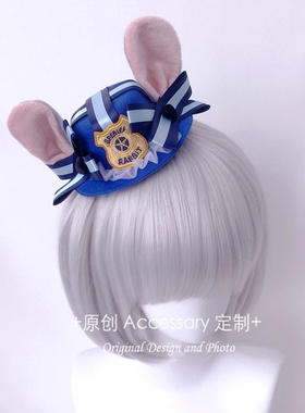 Lolita蝴蝶结兔耳小礼帽