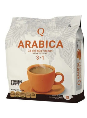 960克正品越南Q牌阿拉比卡arabica咖啡三合一速溶特浓香浓48小袋