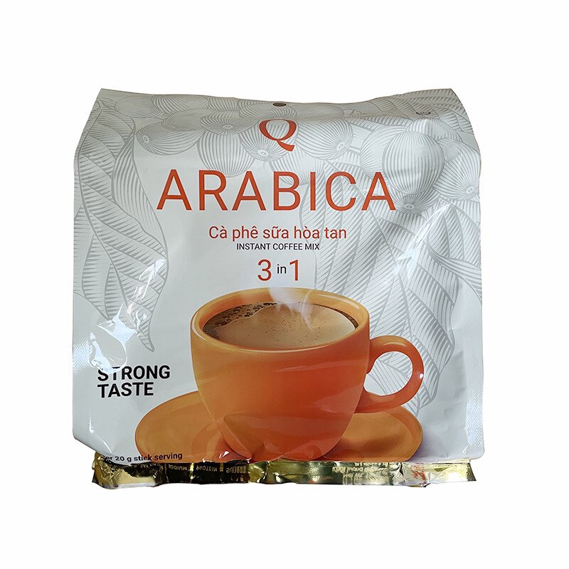 买2袋包邮/越南香浓Q牌阿拉比卡arabica咖啡 三合一速溶特浓480g