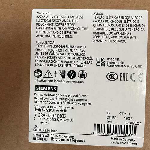 维修3RA6120-1DB32  SIRIUS 紧凑型负荷馈线议价
