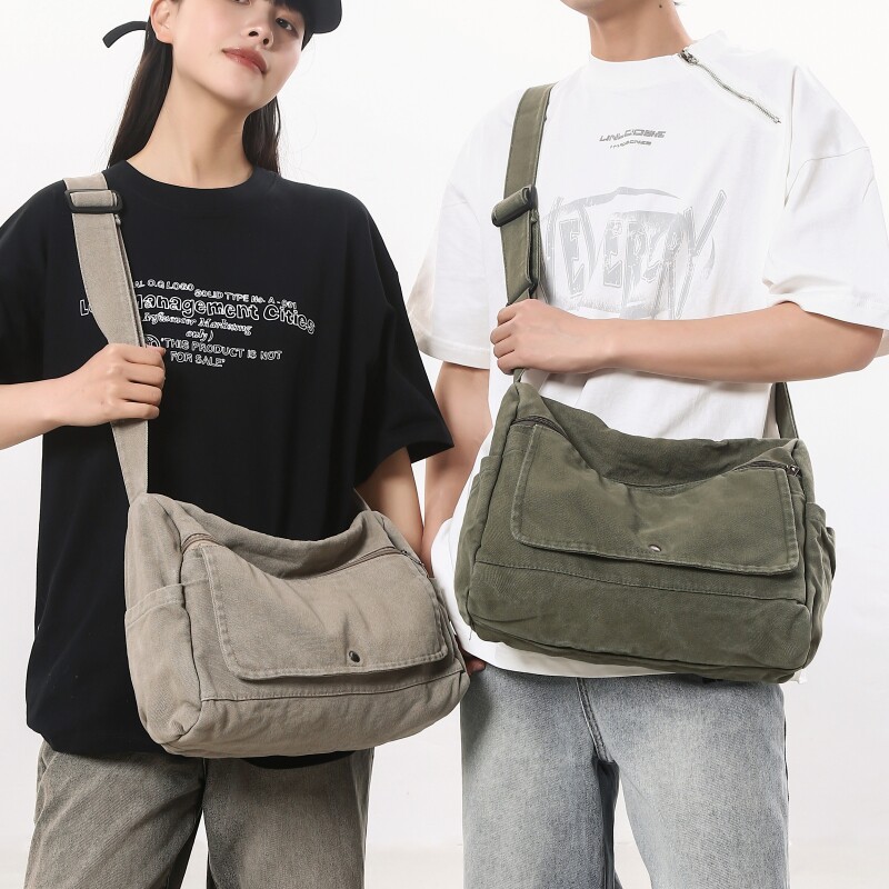 复古帆布斜挎包男款潮流大容量单肩包男潮牌运动休闲学生邮差包女,箱包皮具/热销女包/男包,通用款女包,淘宝优惠券,粉丝福利购,淘宝优惠卷