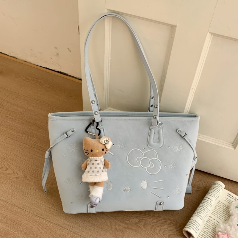 韩系小众蓝色包包女2026新款大容量通勤手提包可爱小猫单肩托特包,箱包皮具/热销女包/男包,托特包,淘宝优惠券,粉丝福利购,淘宝优惠卷
