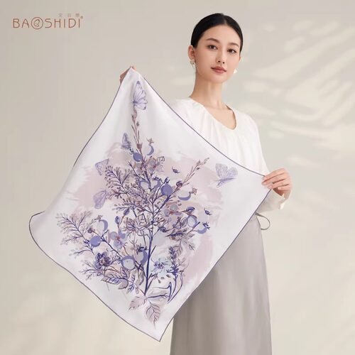 100%桑蚕丝65双面真丝方巾小丝巾