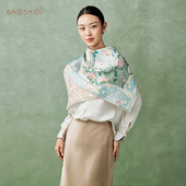 宝石蝶春秋双面桑蚕丝披肩楼台西畔女生日礼物真丝丝巾围巾送礼盒