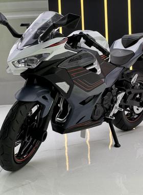 川崎400仿真摩托车模型桌面摆件