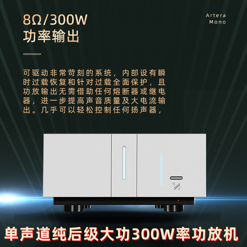 QUAD/国都 Mono 国都功放机单声道纯后级大功率纯后级放大器300W