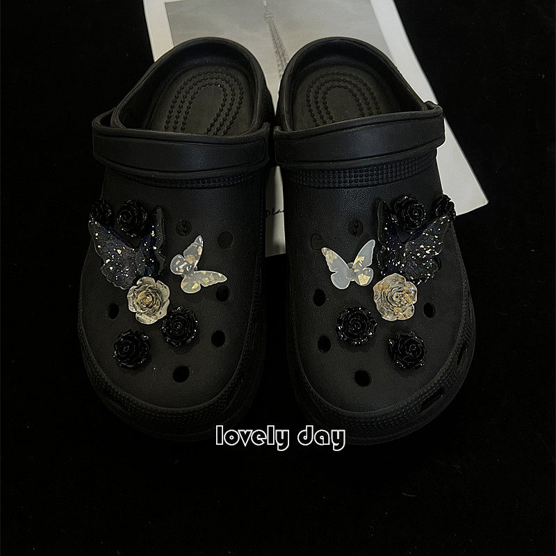 原创小红书爆款 洞洞鞋通用配饰crocs鞋花diy鞋扣创意蝴蝶ins配饰