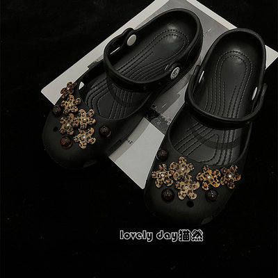 适配Crocs豹纹花朵鞋扣