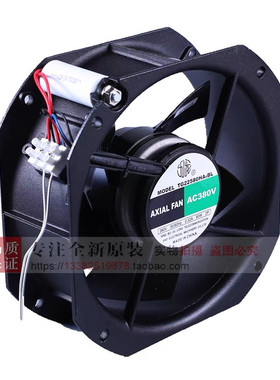 全新九龙TG22580HA6BL-AC380V冷却风机原装散热器5叶全金属风扇