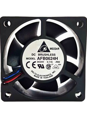 Delta台达原装AFB0624H变频器散热风扇6025风机2线3线静音风扇24V