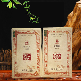 泾渭茯茶 盒装 经典1368 陕西特产 金花茯砖 黑茶 900g 2013年份