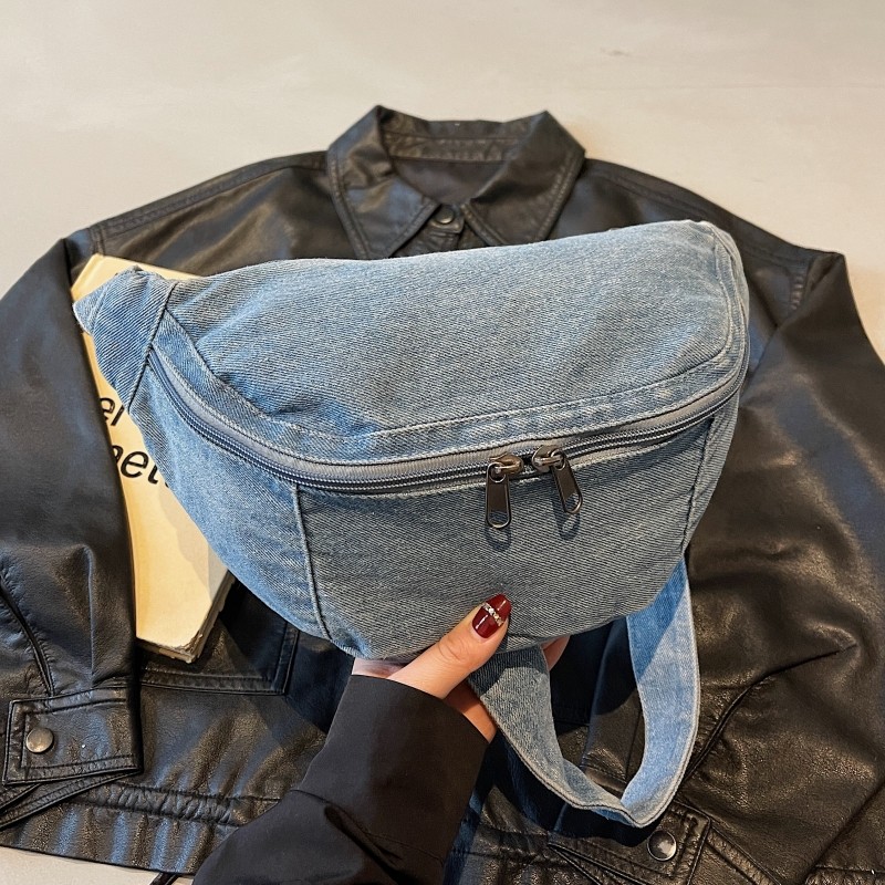 大容量胸包包女2025新款通勤休闲情侣单肩包轻便斜挎学生牛仔布包,箱包皮具/热销女包/男包,胸包,淘宝优惠券,粉丝福利购,淘宝优惠卷