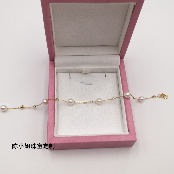 满天星手链白色18K金单层调节