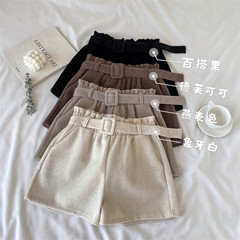 Real shot Korean 2020 new versatile loose and thickened Maoni wide leg shorts with waistband