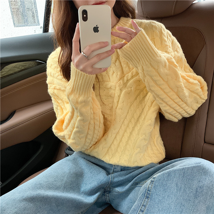 Real shot Korean version of autumn and winter 2020 new online red with lazy style Pullover