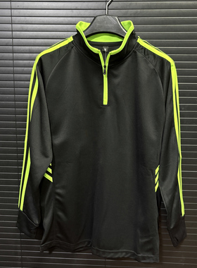 秋冬运动休闲长袖训练跑步田径健身户外爬山半拉链拼色运动服外套