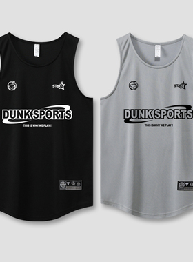 美式速干运动背心男夏季跑步宽松无袖健身透气吸汗运动无袖投篮服