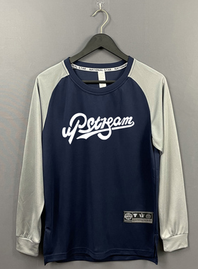 美式拼色运动长袖男爬山速干透气篮球健身跑步训练服圆领潮流T恤