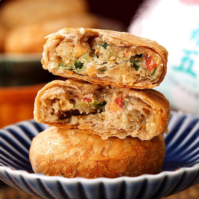 稻香村苏式月饼低糖荞麦月饼310g五仁豆沙椒盐传统酥皮月饼中秋