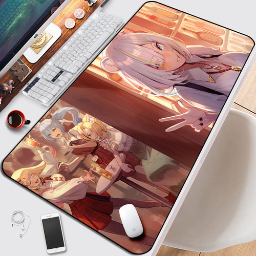 狮白牡丹hololive周边超大鼠标垫