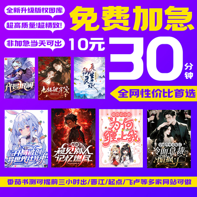 网络小说封面设计制作番茄起点飞卢纵横云起创世塔读晋江网文书封