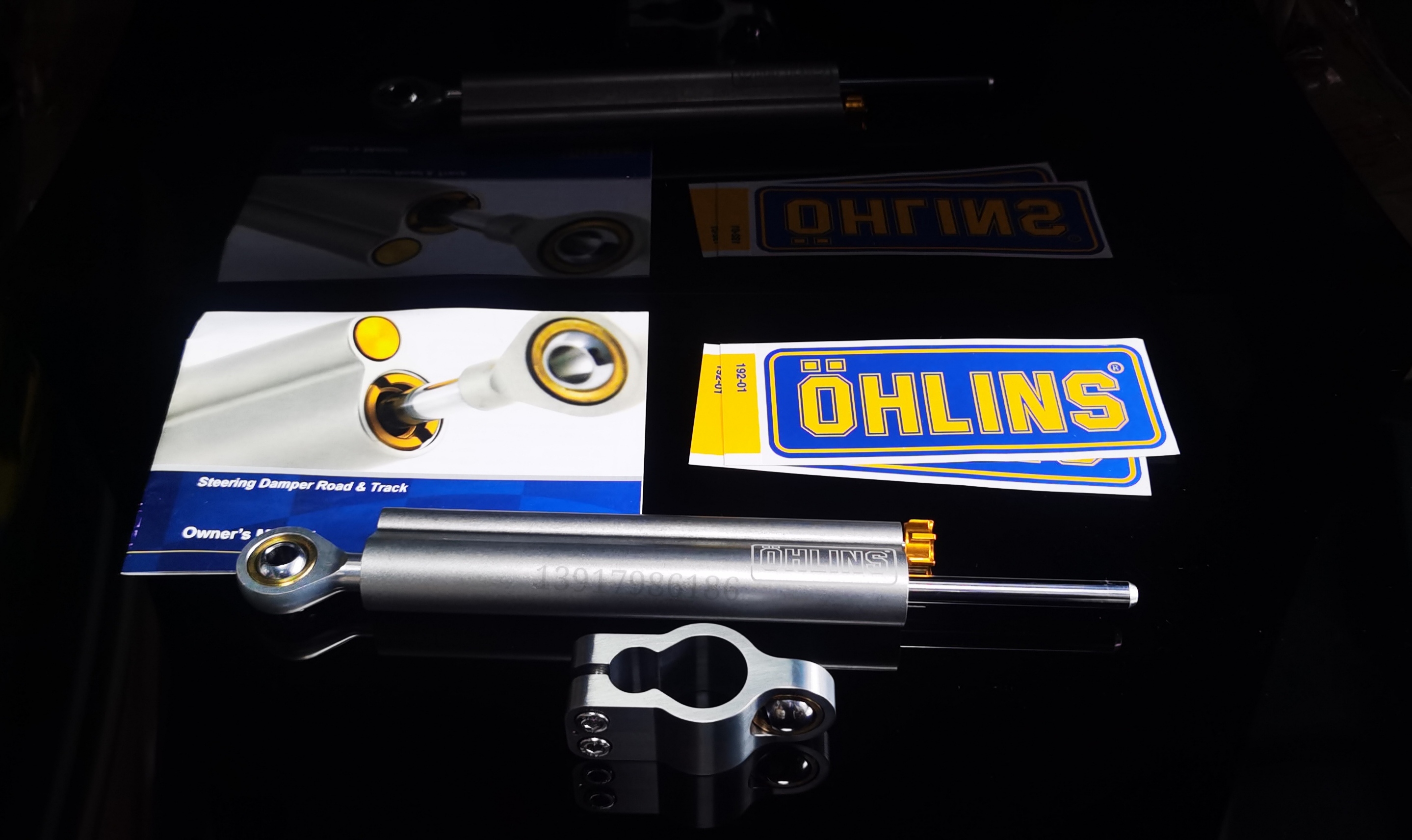 竞技专用ohlins钛尺方向阻尼防甩头支架ZX6R雅马哈钛尺底座