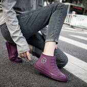 女士加棉雨靴短筒中筒防水防滑胶鞋 女装 款 外穿水鞋 女靴雨鞋 女时尚