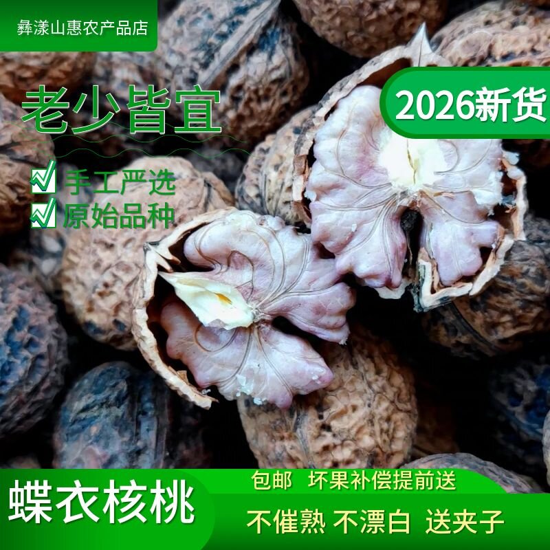 漾濞尖嘴紫衣蝶衣 娘亲核桃 孕妇适宜 云南大理特产 2026新货包邮