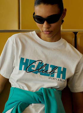 24夏季新款北美小众字母印花白色棉质女式全棉短袖T恤