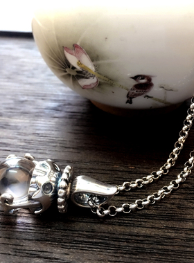 手工饰品挂坠银项链