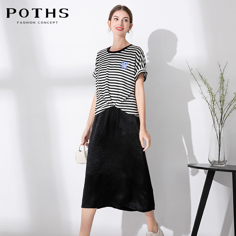 铂玺/POTHS短袖休闲条纹不规则
