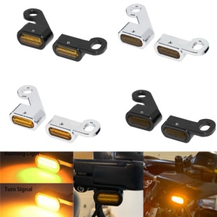 适用于哈雷XL883 1200X48 V72改装迷你转向灯LED隐藏式前后转向灯