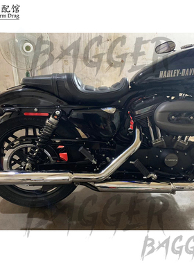 哈雷883排气XL48排气1200运动者排气管排气VH电镀黑色尾段14-19年