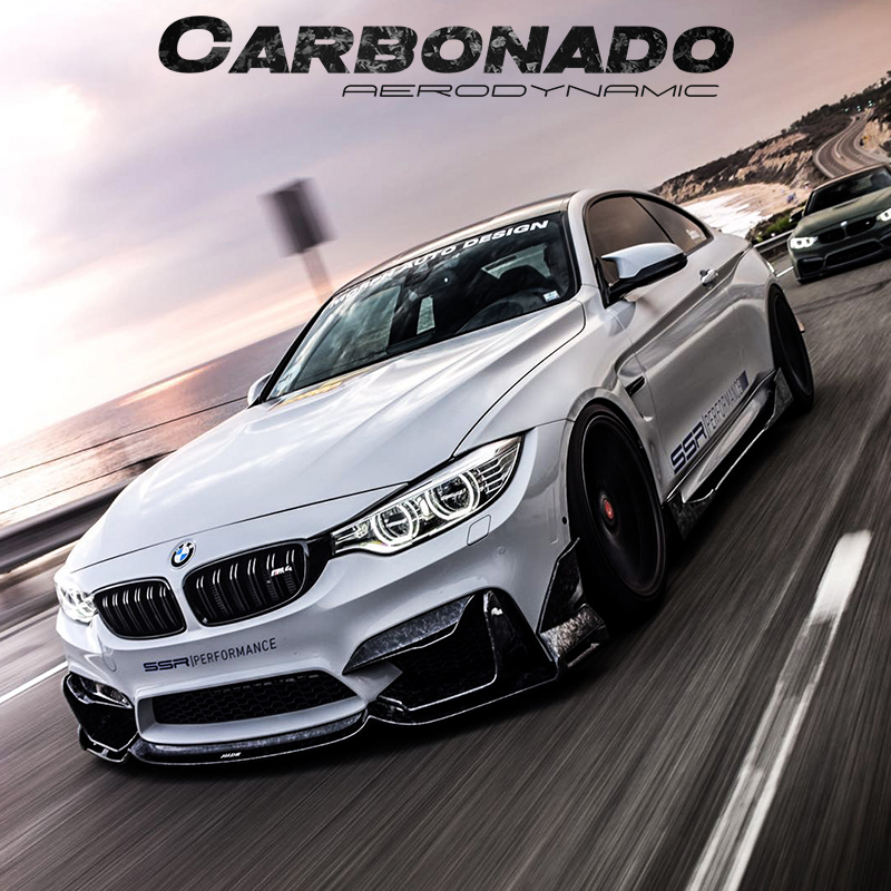 Carbonado宝马M3M4 F80F82 MAD Type4改装包围碳纤维前后唇风刀