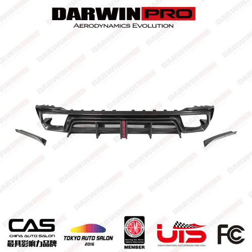 DarwinPRO 奥迪RS4的Black Sails版改装碳纤维后唇 带灯后导流