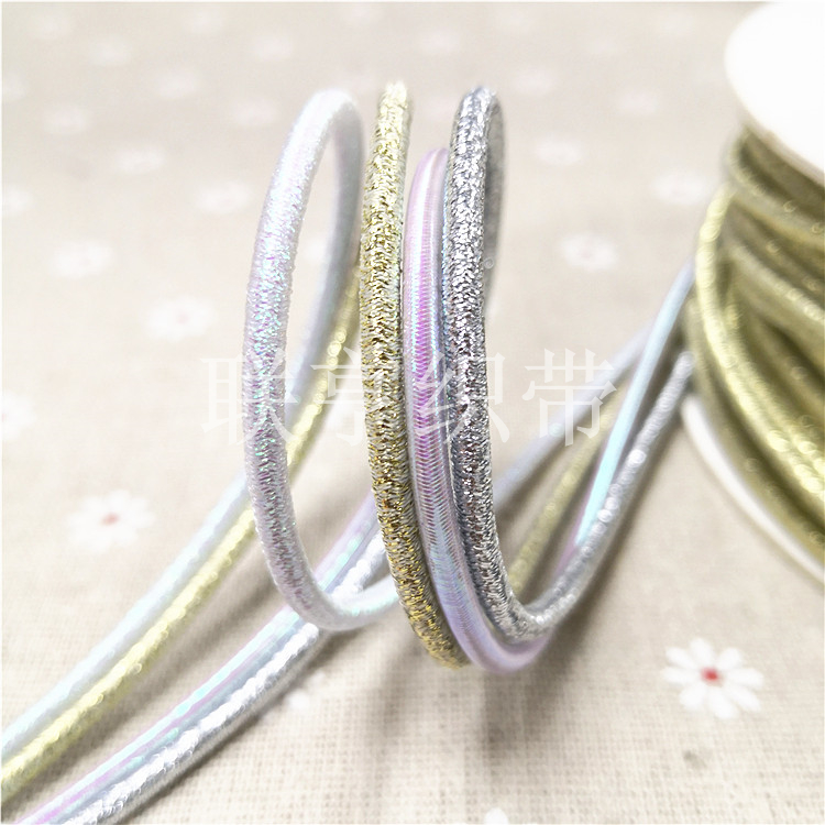 金色银色绳松紧带弹性吊牌3MM