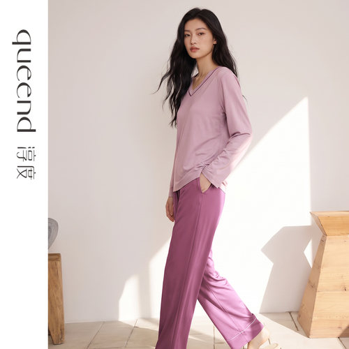 女睡衣秋全棉甜美风家居服松弛感