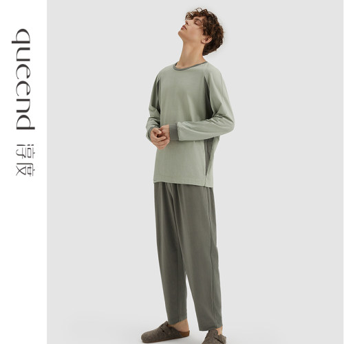 简约可外穿纯棉睡衣男士家居服