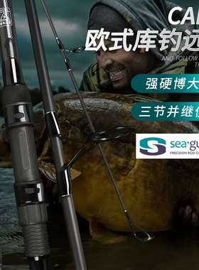 三本欧鲤库钓竿carp竿3.6m3.9米欧洲库钓远投竿3节并继欧式鲤鱼竿