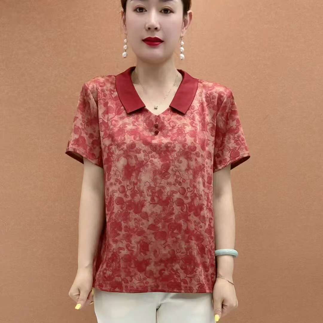 爆款休闲风T恤显瘦印花百搭小衫