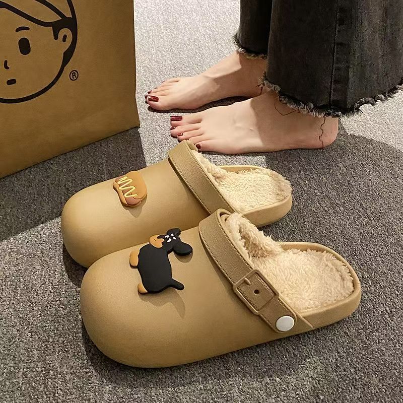 秋冬款棉拖鞋毛毛拖鞋居家外穿