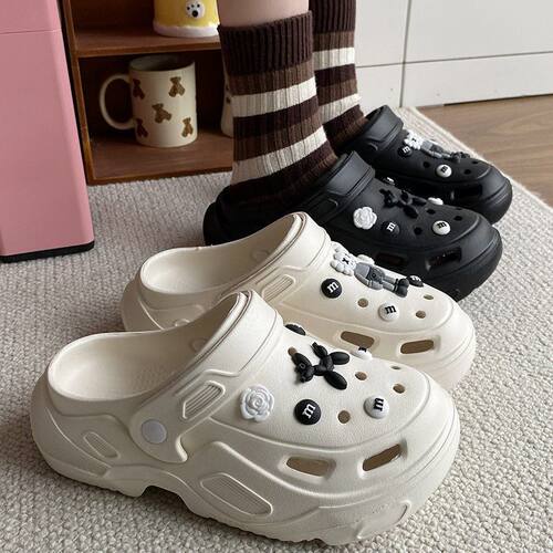 夏季外穿EVA防滑增高洞洞鞋男士