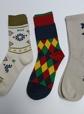 39-42码［不支持退货］男女纯棉中筒袜满20元包邮